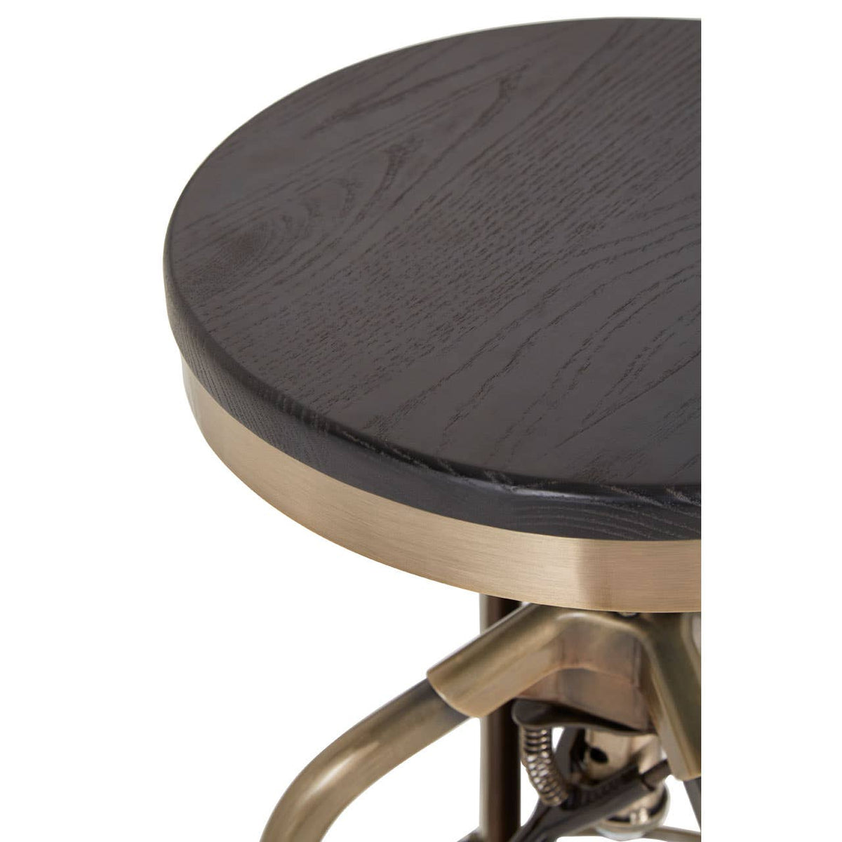 Gator Ash Wood Seat Metallic Stool.