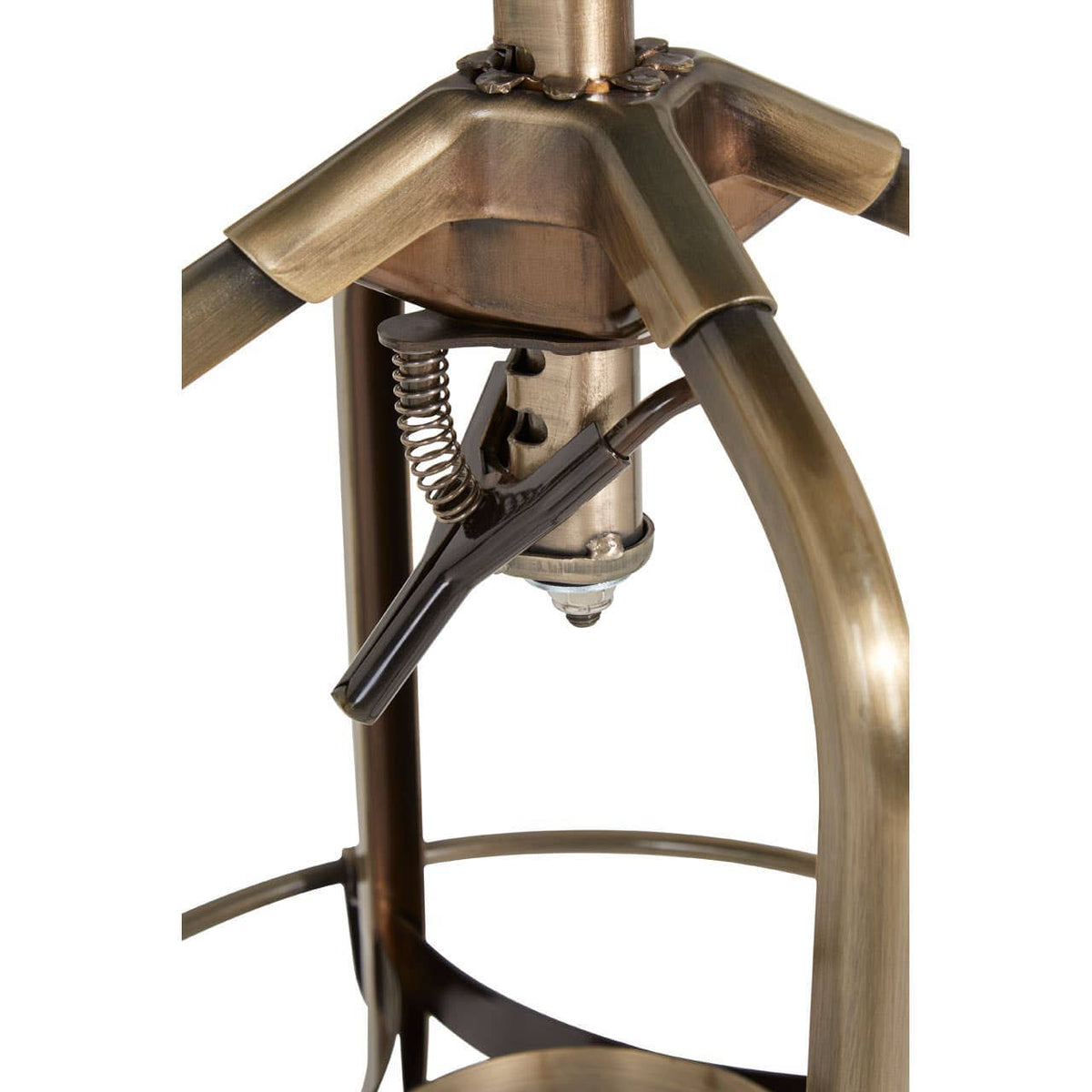 Gator Ash Wood Seat Metallic Stool.