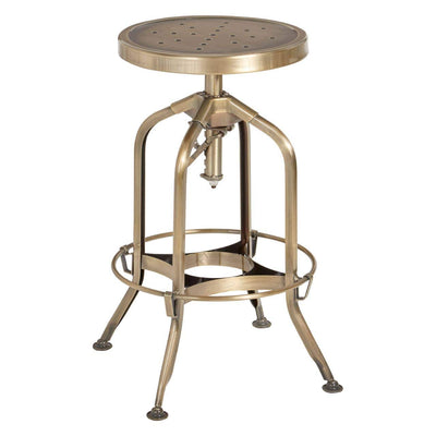 Noosa & Co. Dining Gator Brass Adjustable Stool House of Isabella UK