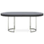 Noosa & Co. Dining Genoa Grey Gloss Finish Oval Dining Table House of Isabella UK