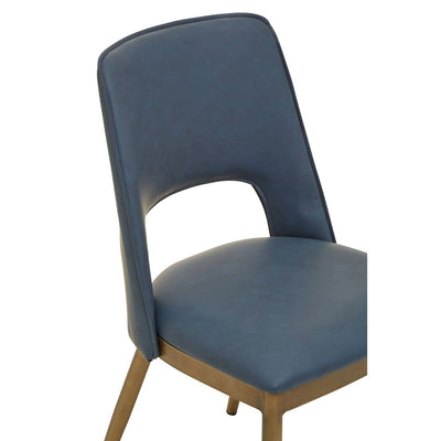 Noosa & Co. Dining Gilden Blue Leather Effect Dining Chair House of Isabella UK