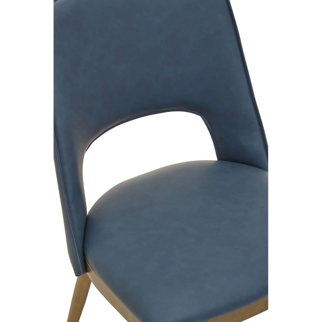 Noosa & Co. Dining Gilden Blue Leather Effect Dining Chair House of Isabella UK