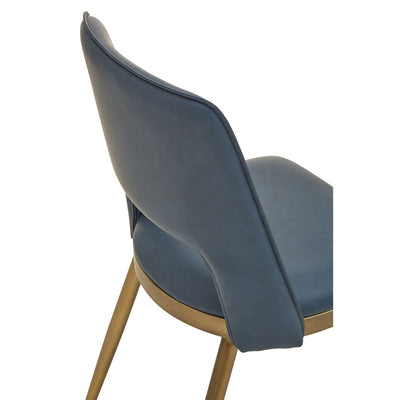 Noosa & Co. Dining Gilden Blue Leather Effect Dining Chair House of Isabella UK