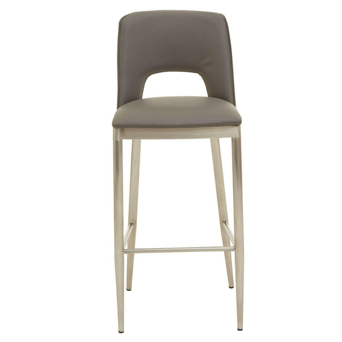 Gilden Grey Leather Effect Bar Chair.