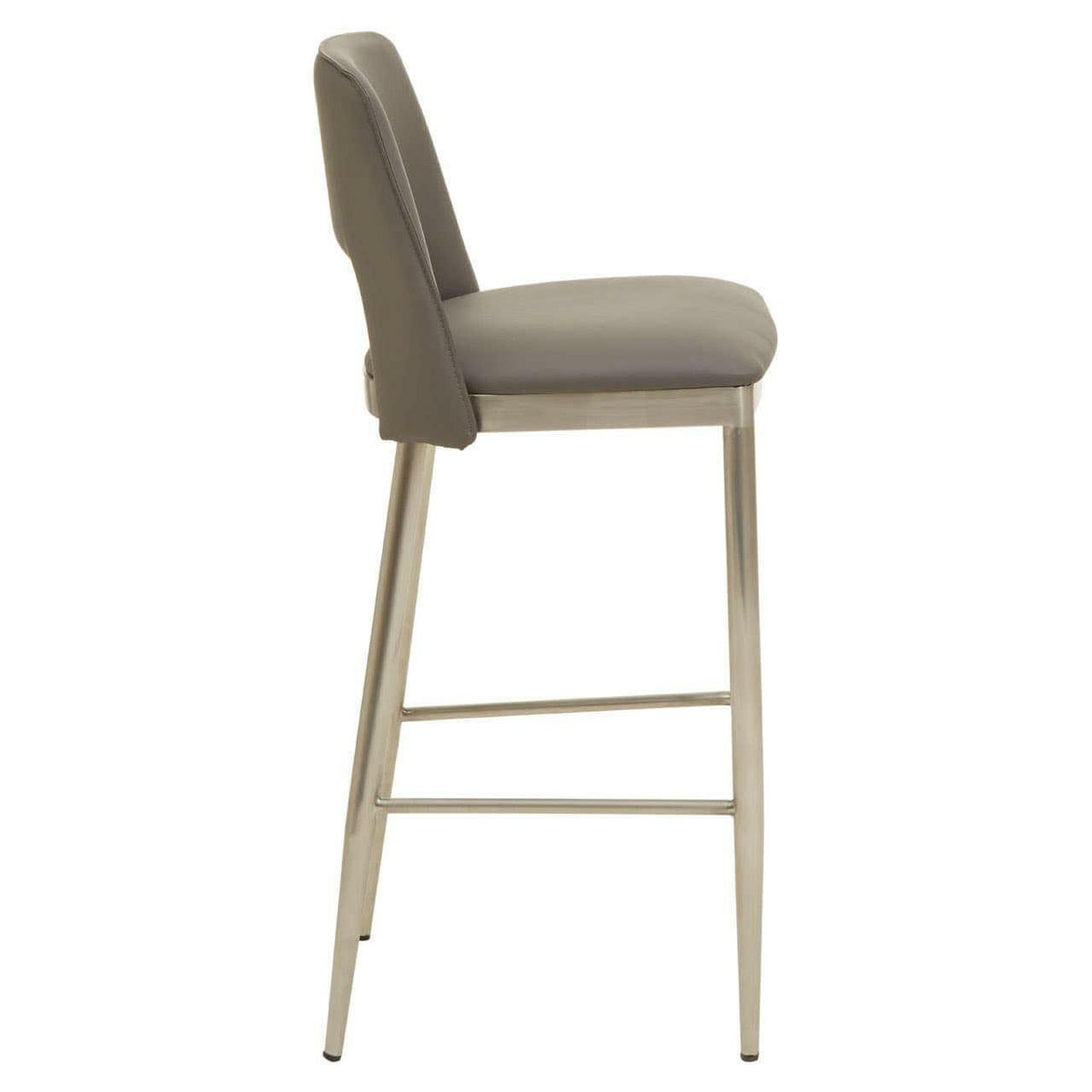 Gilden Grey Leather Effect Bar Chair.