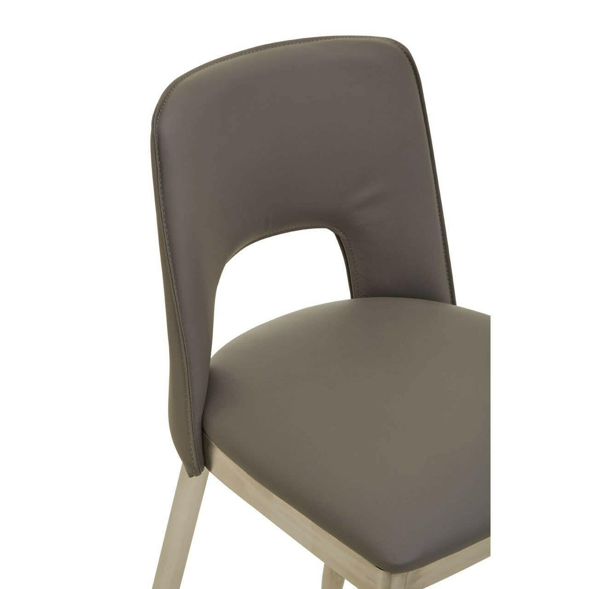 Gilden Grey Leather Effect Bar Chair.