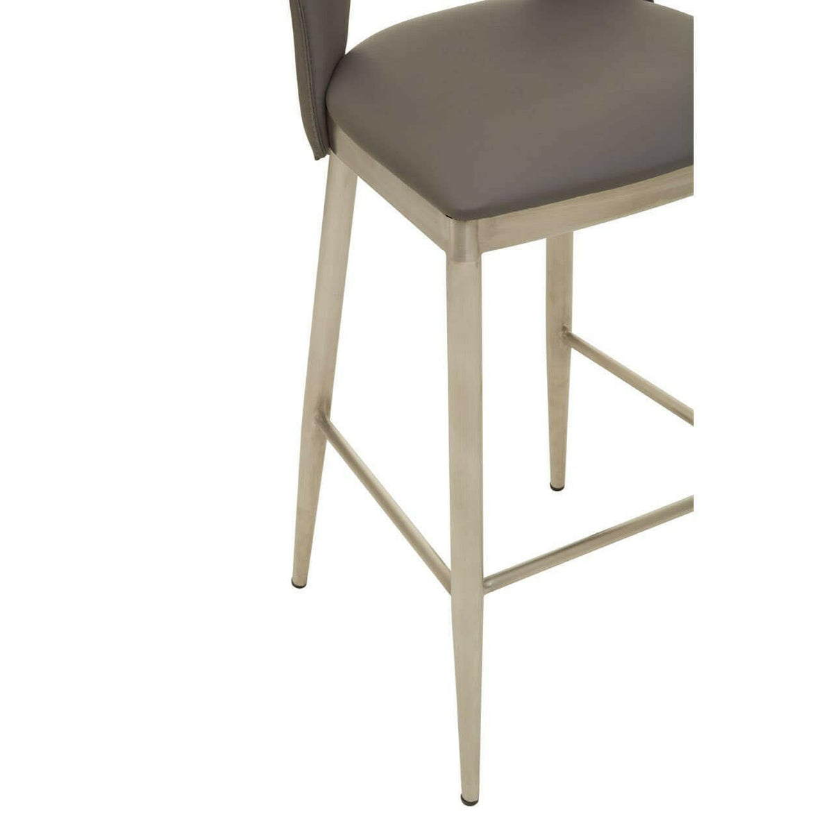 Gilden Grey Leather Effect Bar Chair.