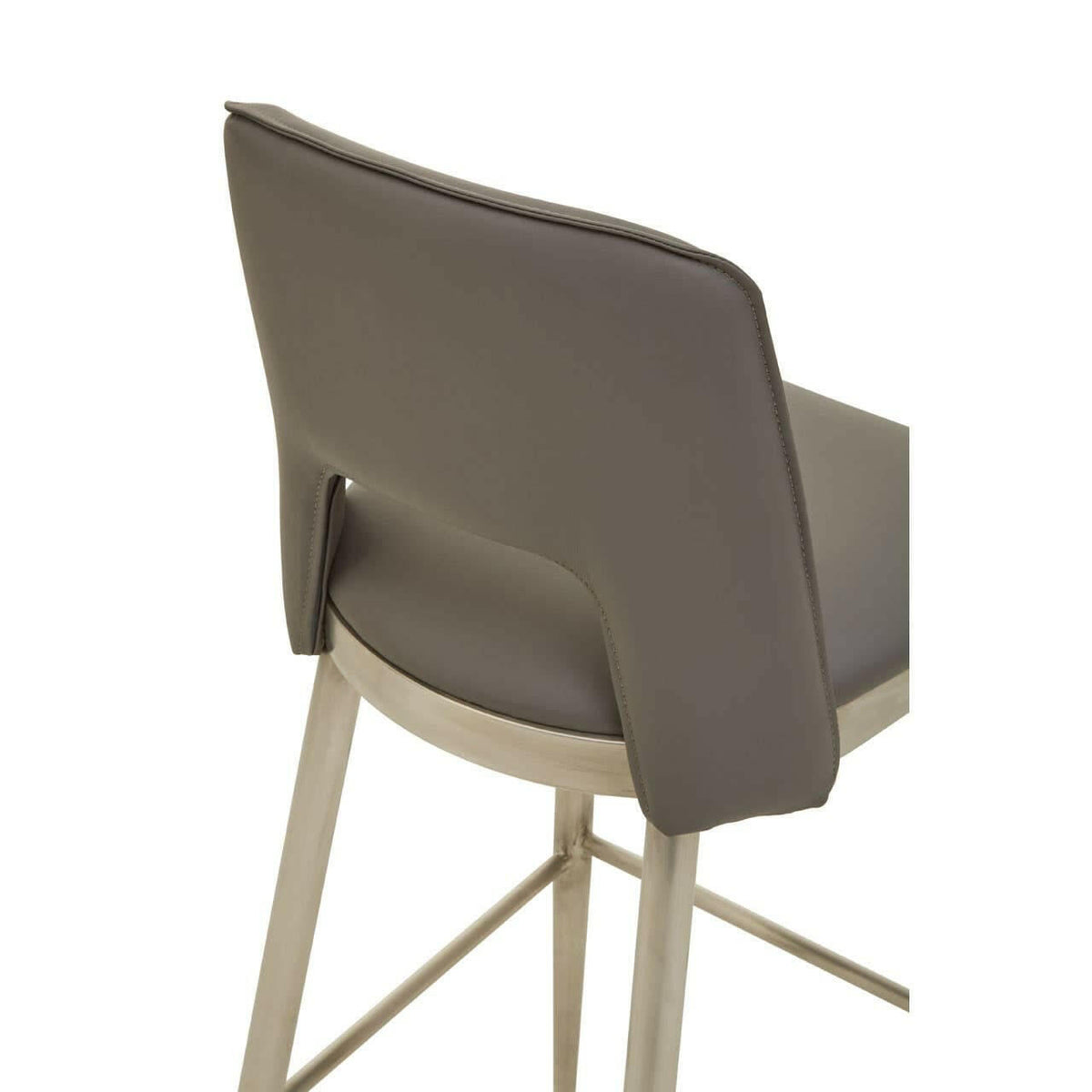 Gilden Grey Leather Effect Bar Chair.