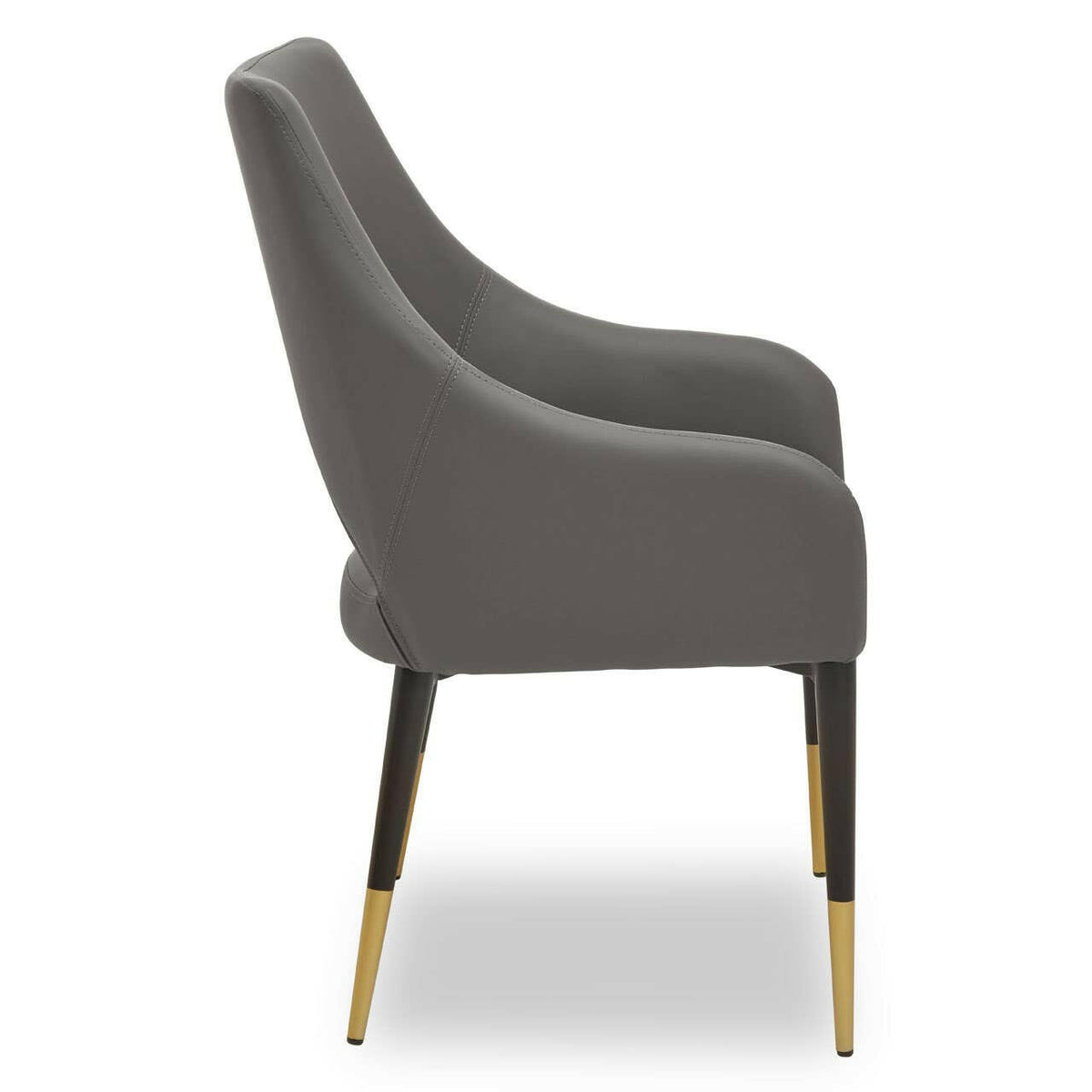 Gilden Grey Leather Effect Dining Chair.
