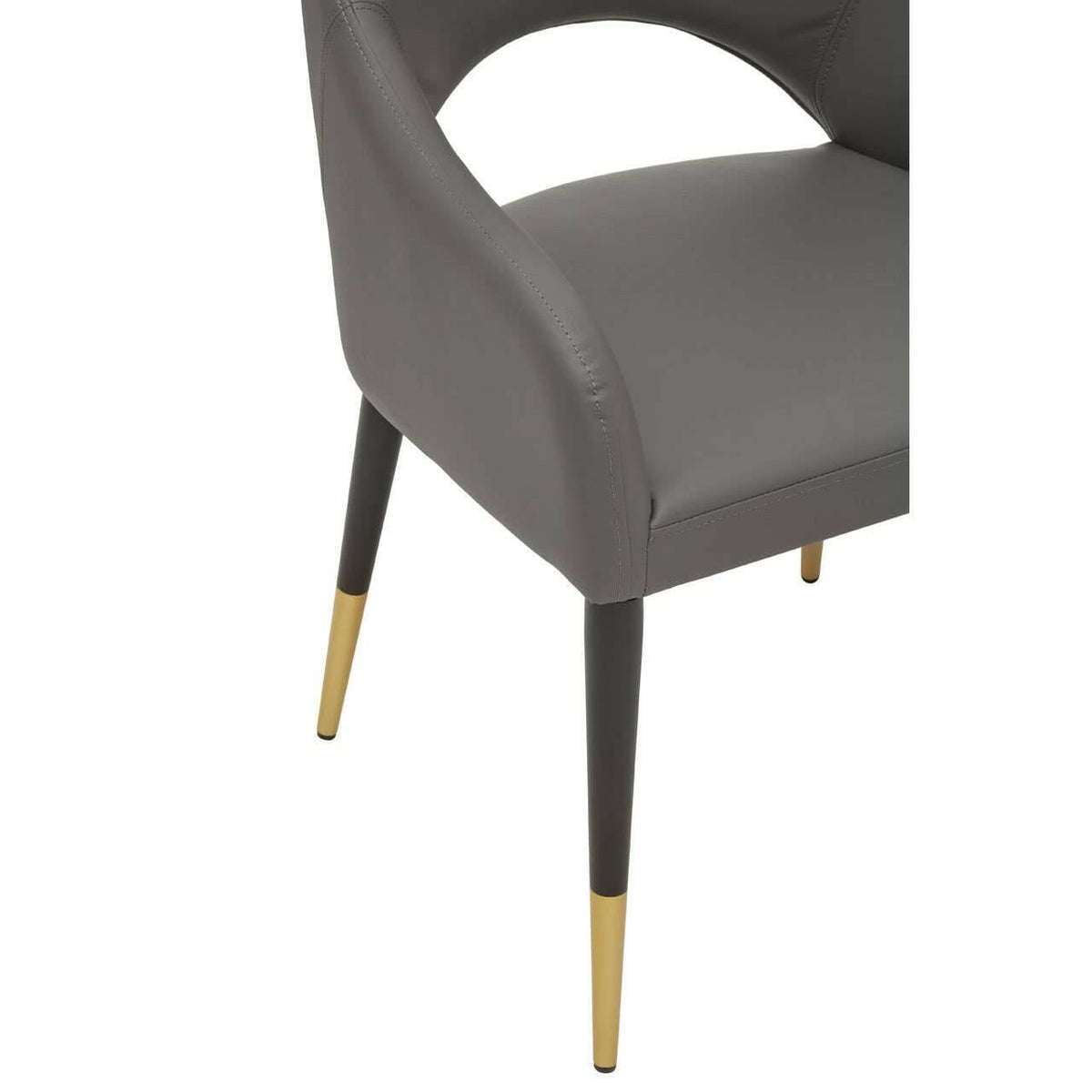 Gilden Grey Leather Effect Dining Chair.