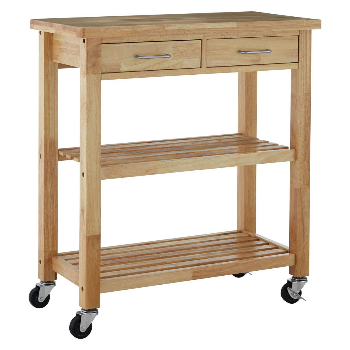 Glenn Tropical Hevea Wood Kitchen Trolley.