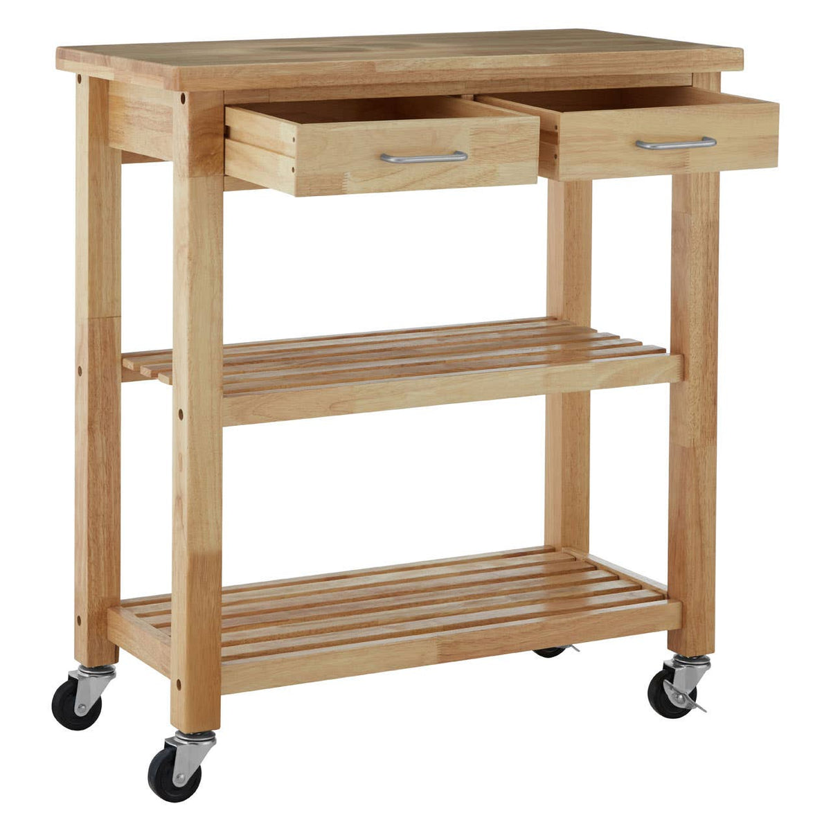 Glenn Tropical Hevea Wood Kitchen Trolley.