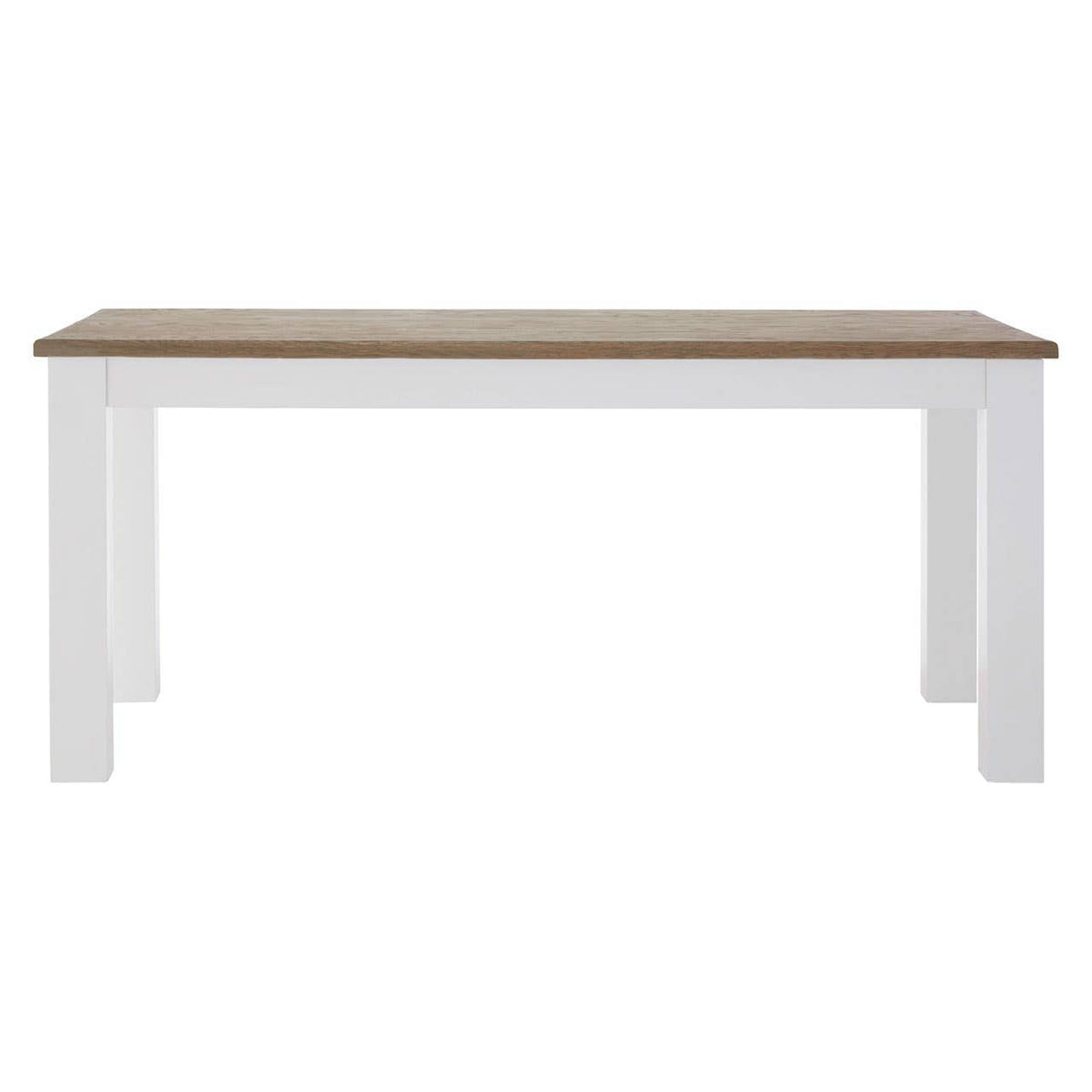 Hampstead Oak Top White Dining Table.
