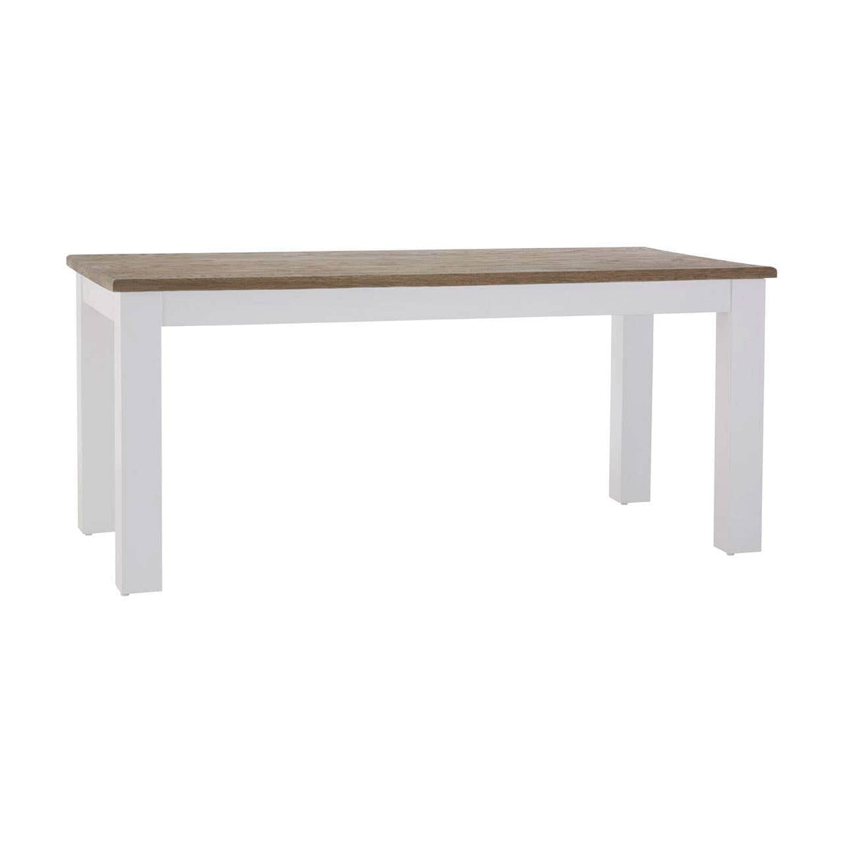 Hampstead Oak Top White Dining Table.