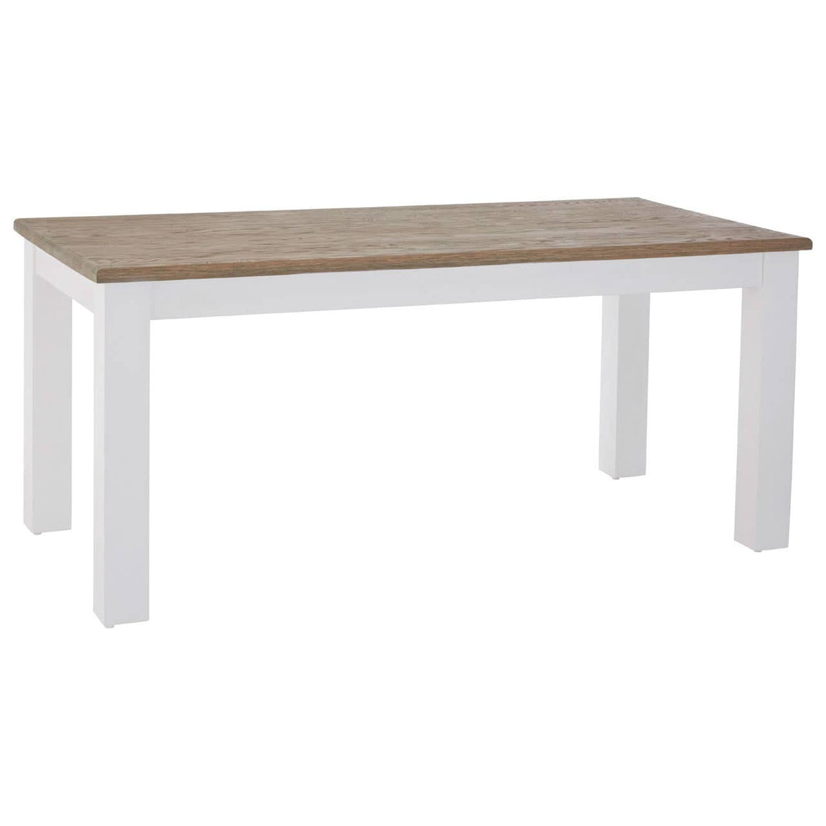 Hampstead Oak Top White Dining Table.