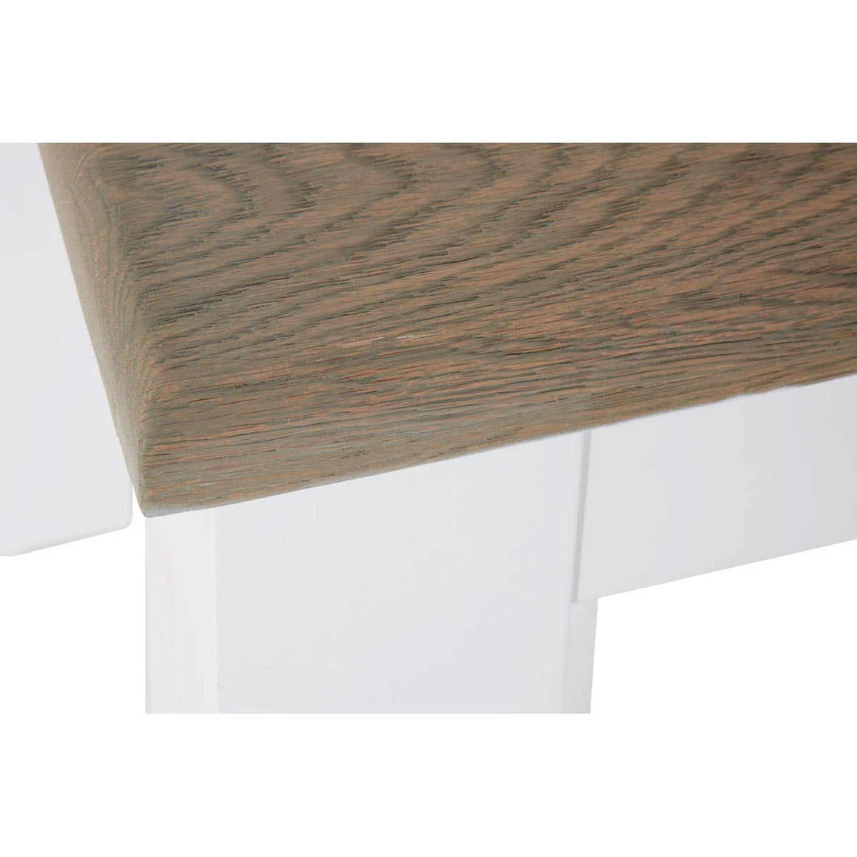 Hampstead Oak Top White Dining Table.
