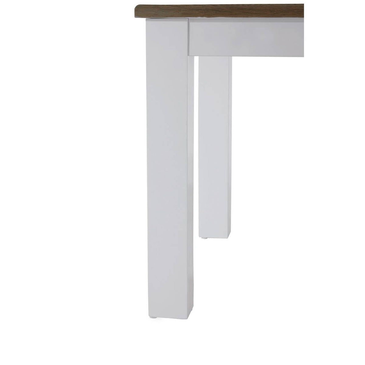 Hampstead Oak Top White Dining Table.