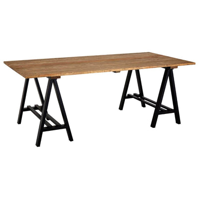 Noosa & Co. Dining Hampstead Pine Wood And Iron Dining Table House of Isabella UK