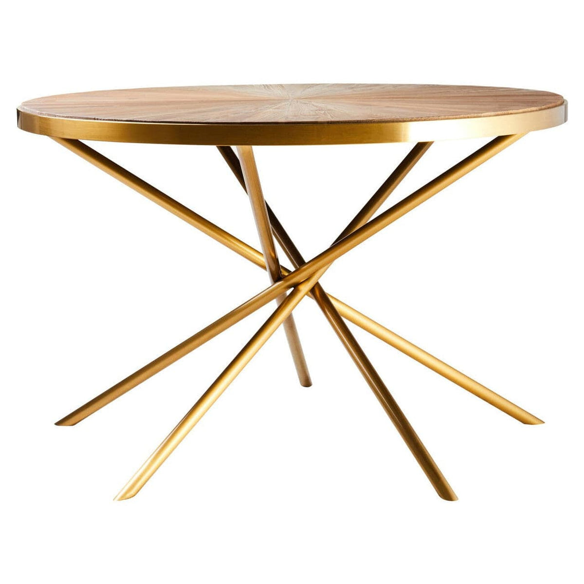 Noosa & Co. Dining Jana Round Fir Wood Dining Table with Splayed Legs House of Isabella UK