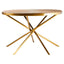 Noosa & Co. Dining Jana Round Fir Wood Dining Table with Splayed Legs House of Isabella UK