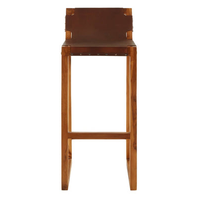 Noosa & Co. Dining Kendari Brown Leather Barstool House of Isabella UK