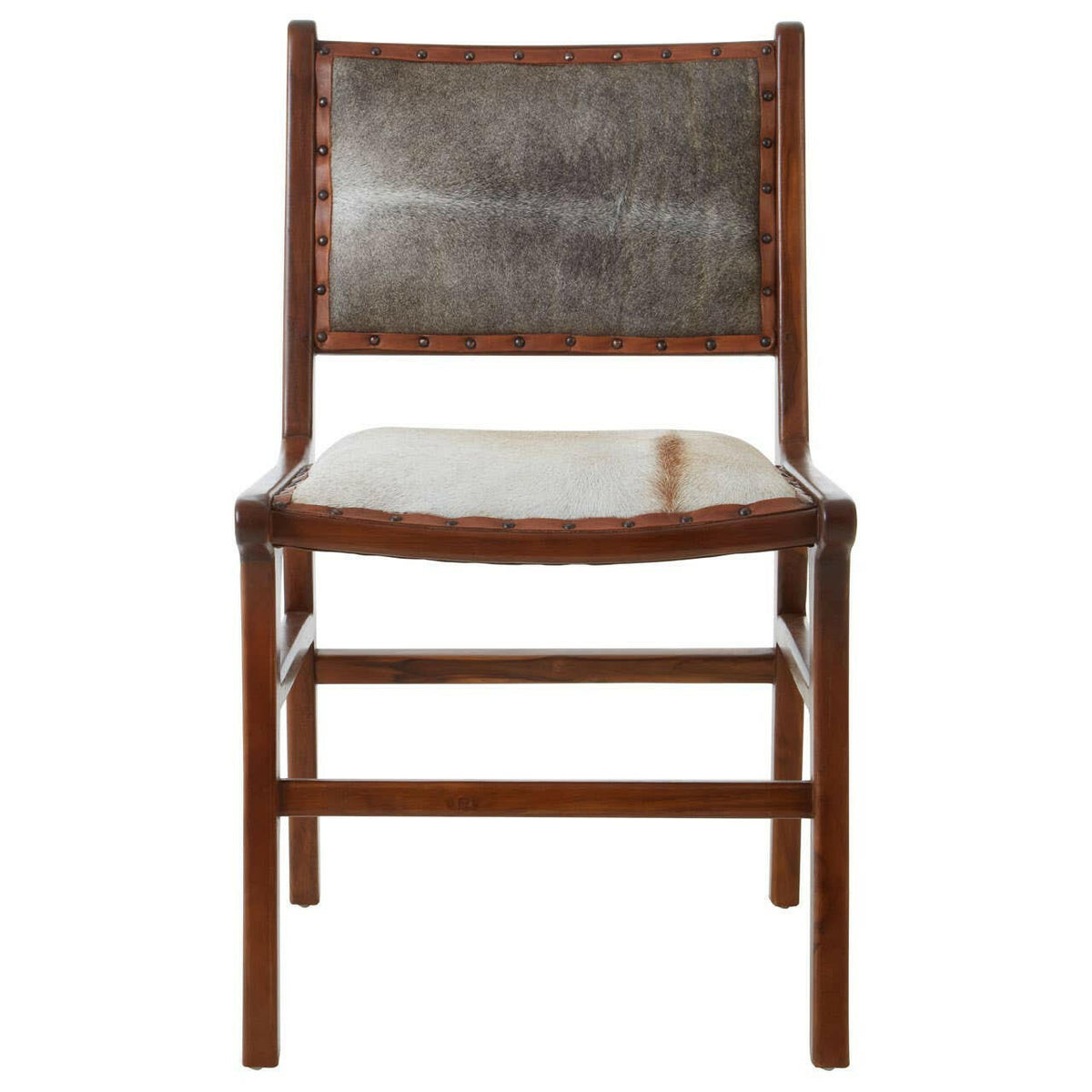 Kendari Dining Chair With Natural Cow Leather.