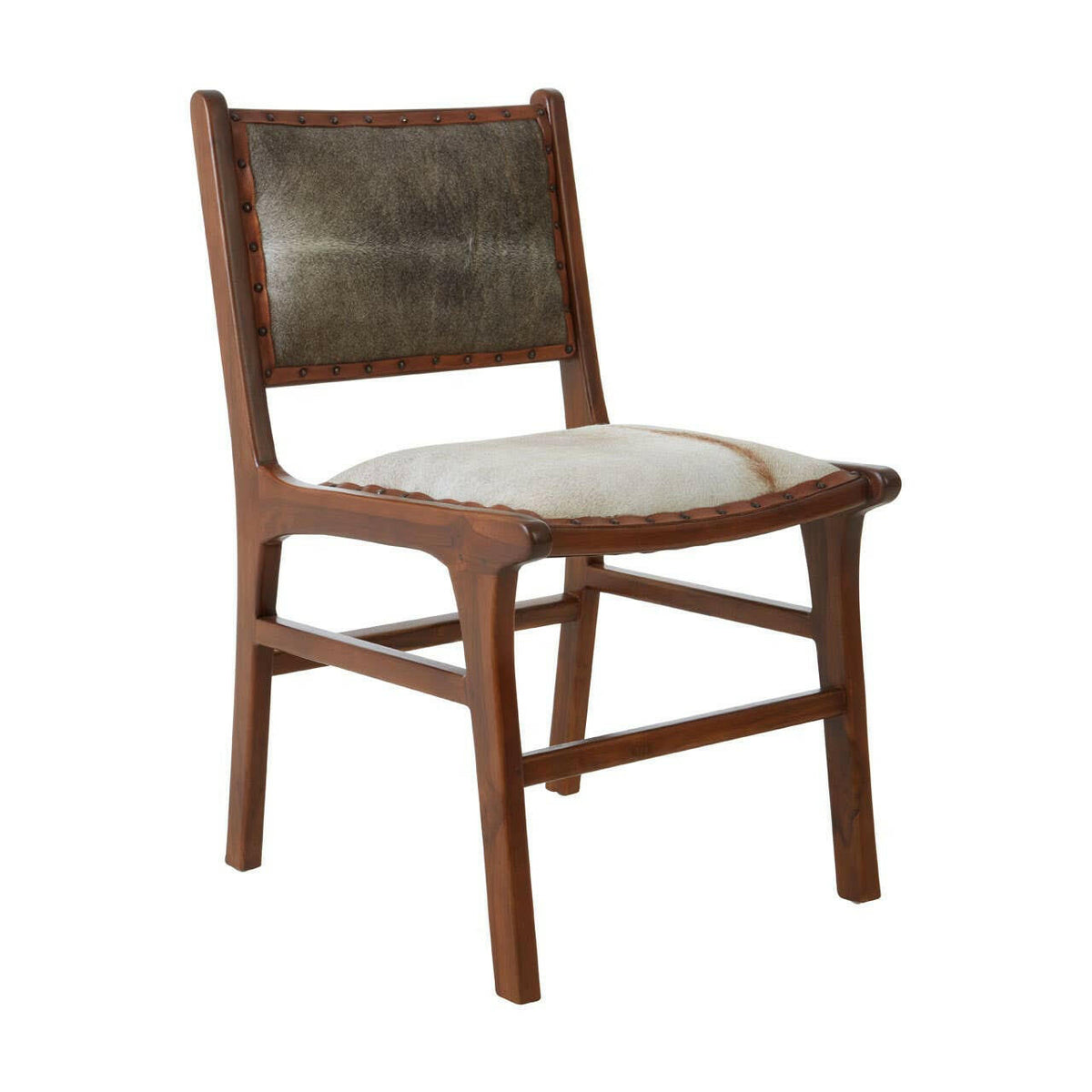 Kendari Dining Chair With Natural Cow Leather.
