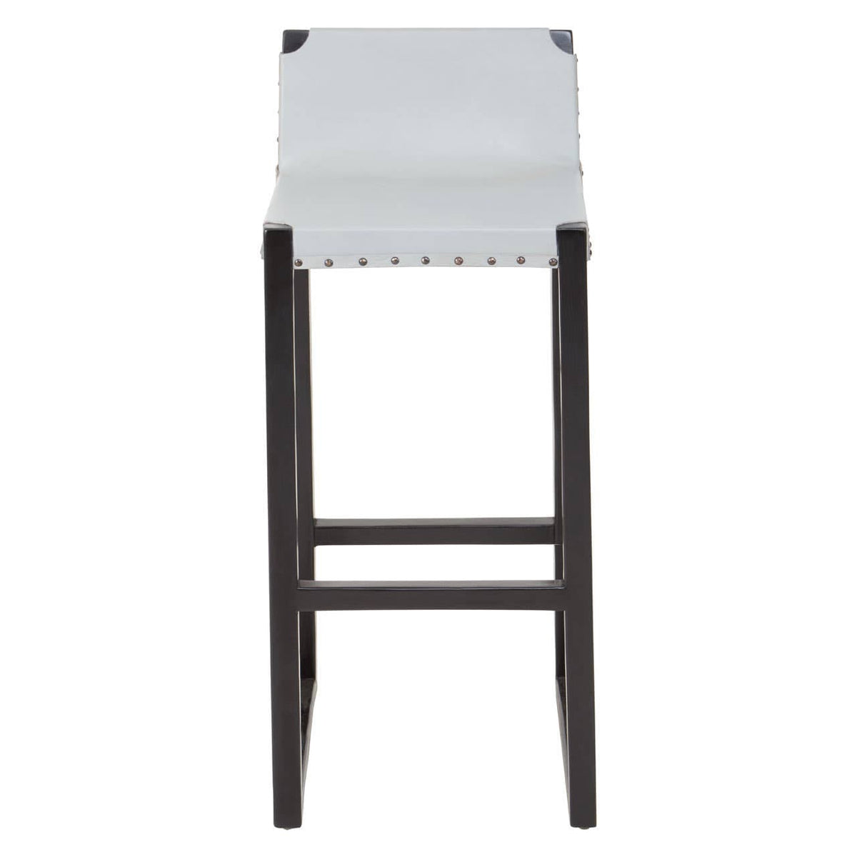 Kendari Grey Leather Bar Stool.