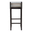 Kendari Grey Leather Bar Stool.