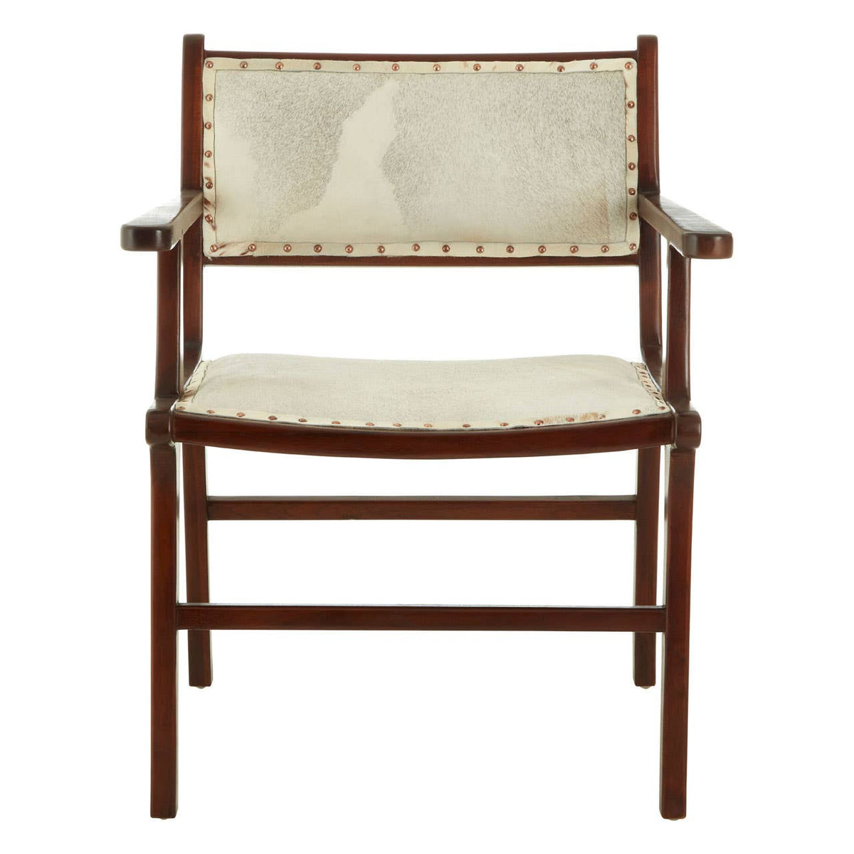 Kendari Leather Teak Wood Dining Chair.