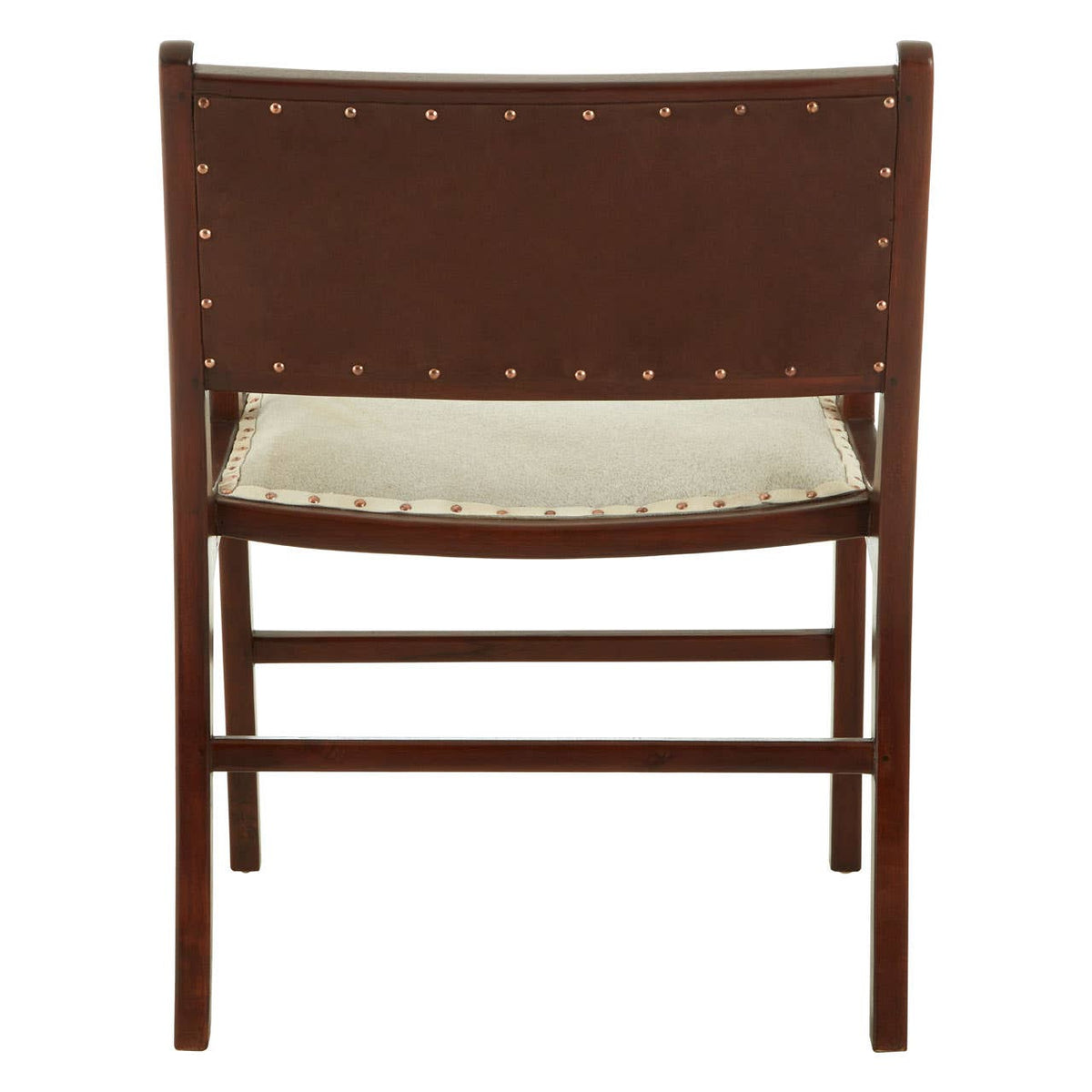 Kendari Leather Teak Wood Dining Chair.