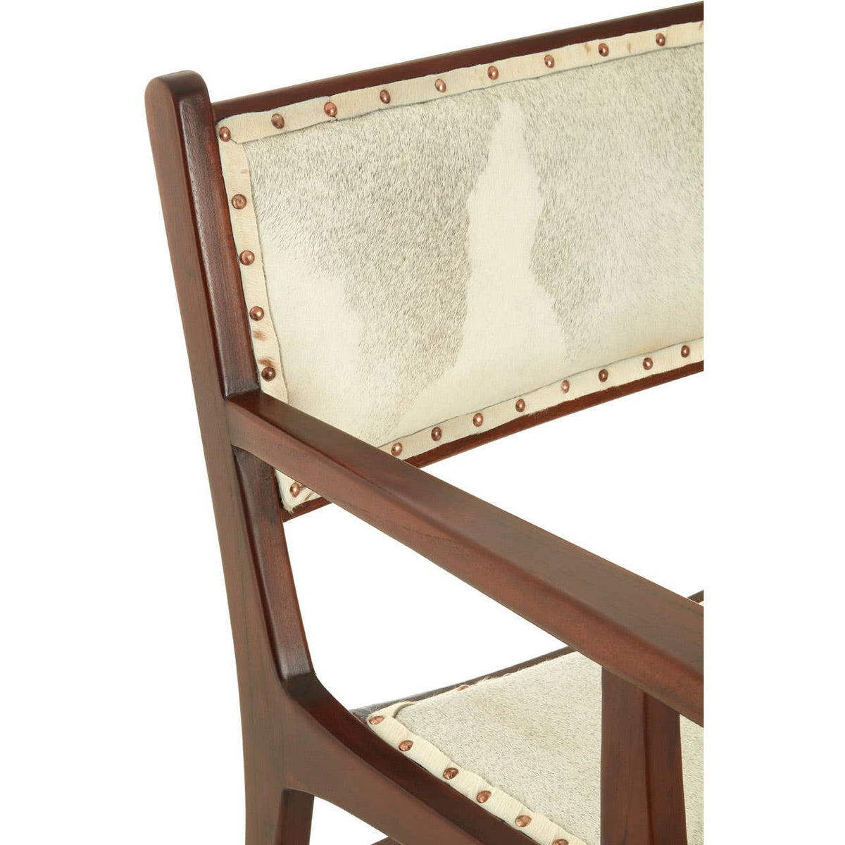 Kendari Leather Teak Wood Dining Chair.