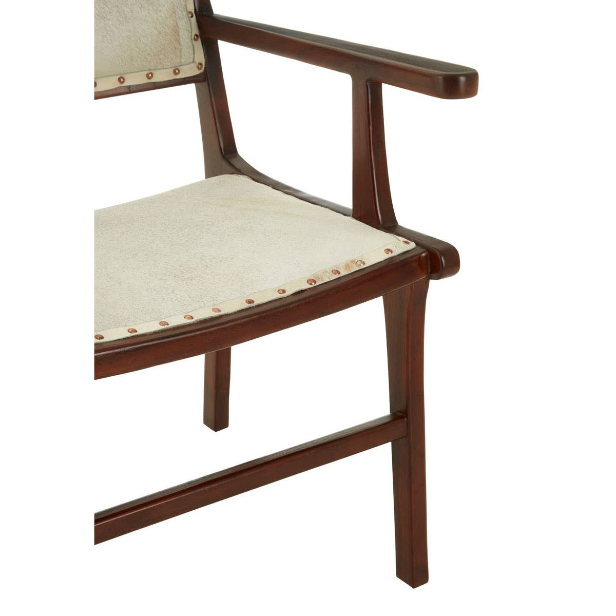 Kendari Leather Teak Wood Dining Chair.