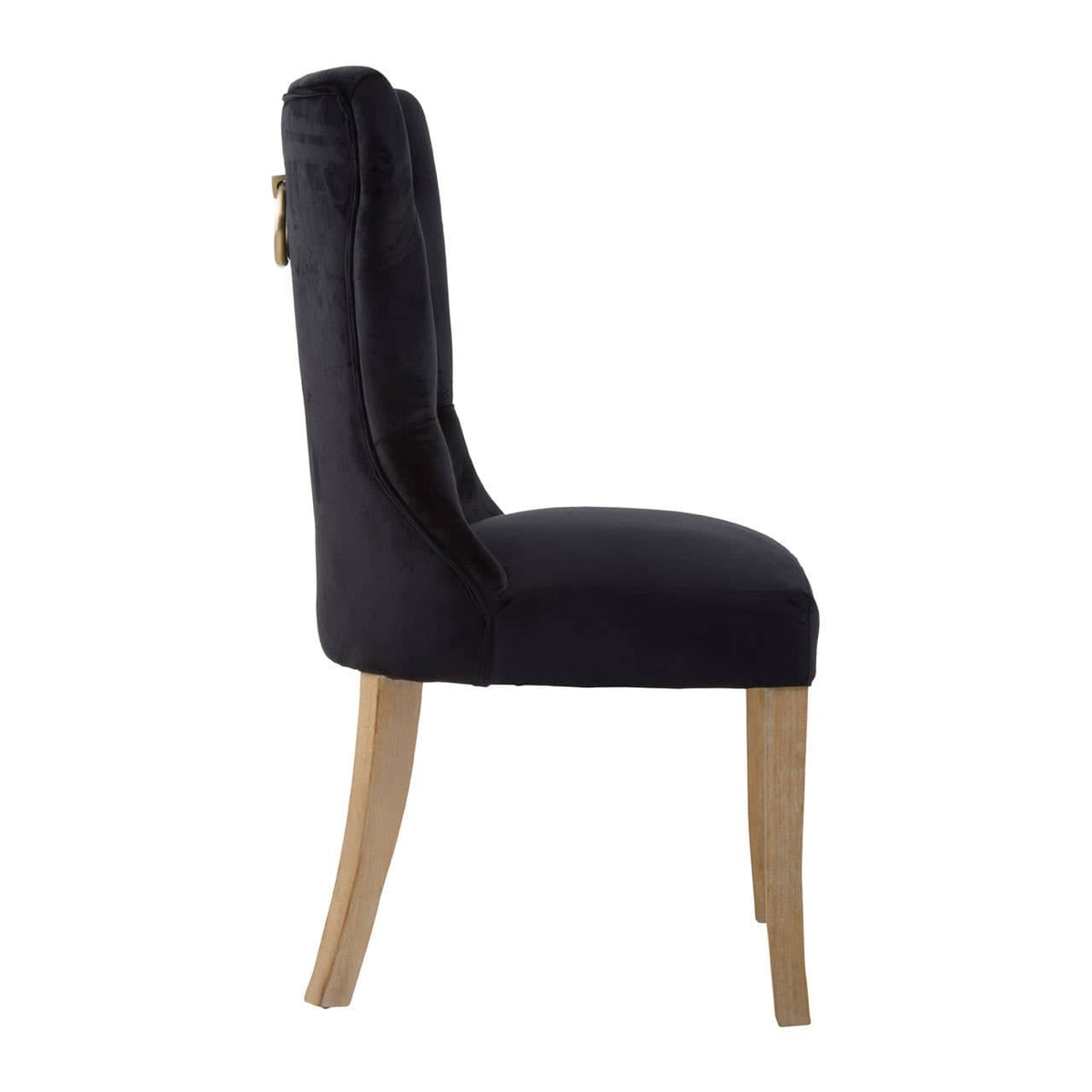 Kensington Townhouse Black Buttoned Dining Chair.
