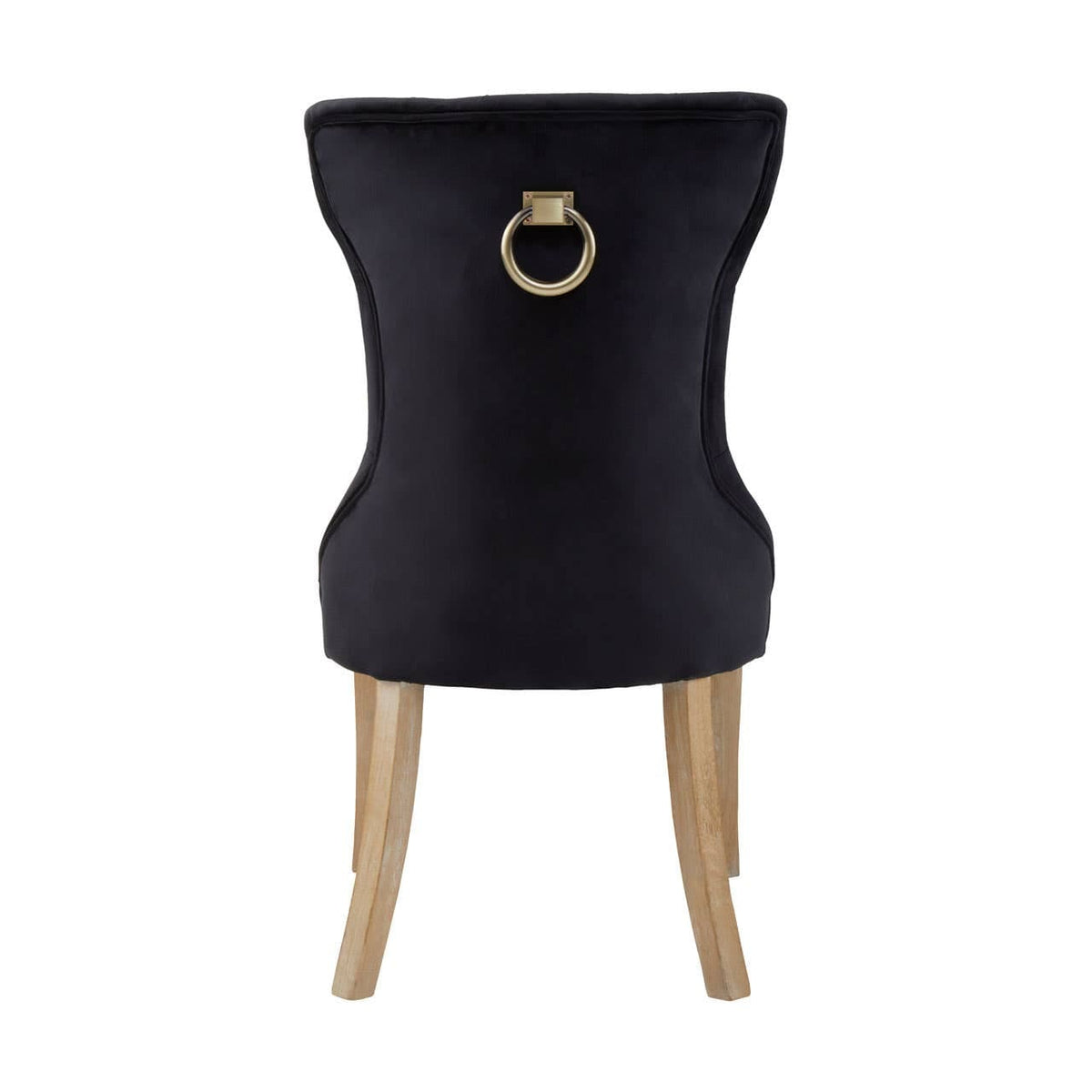 Kensington Townhouse Black Buttoned Dining Chair.