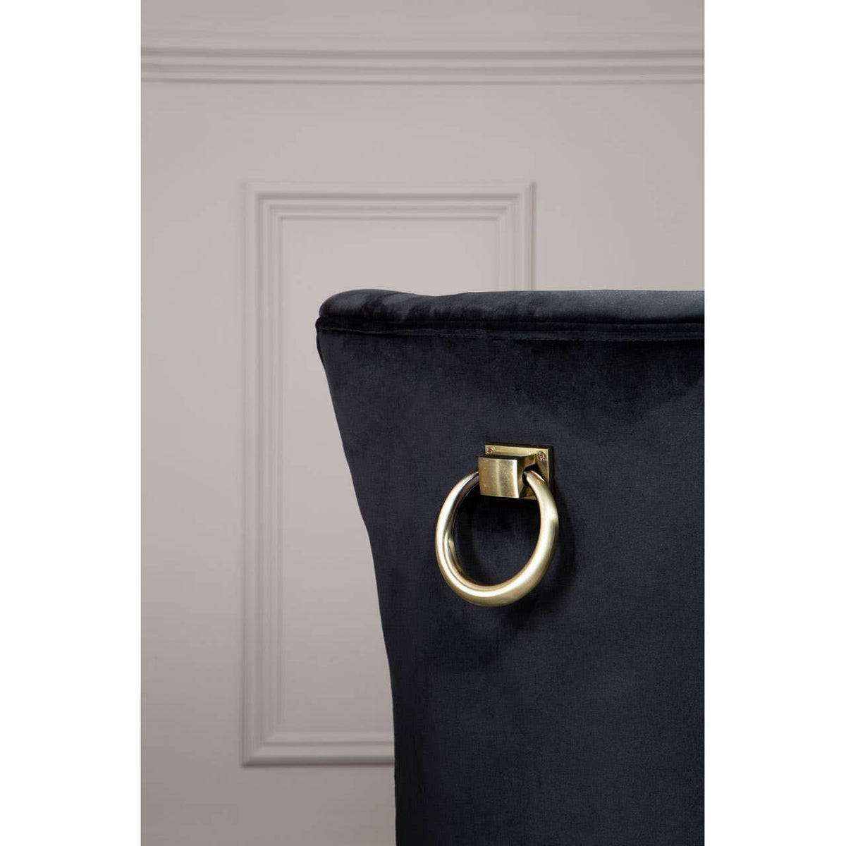 Kensington Townhouse Black Buttoned Dining Chair.