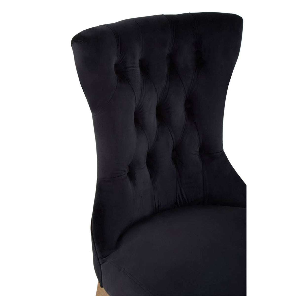 Kensington Townhouse Black Buttoned Dining Chair.
