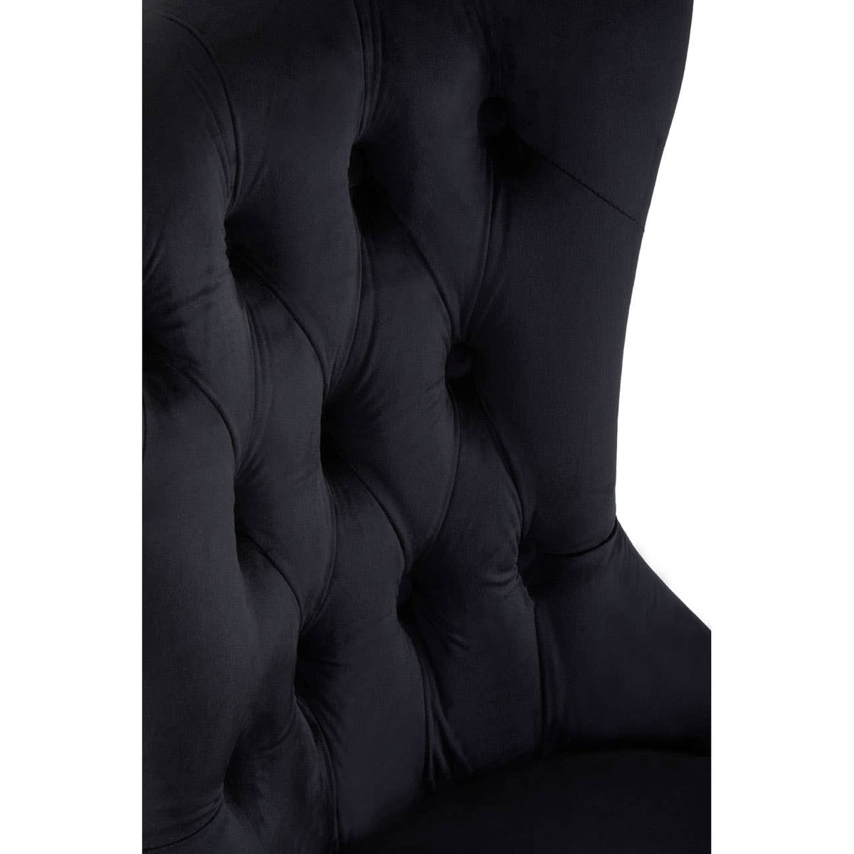 Kensington Townhouse Black Buttoned Dining Chair.