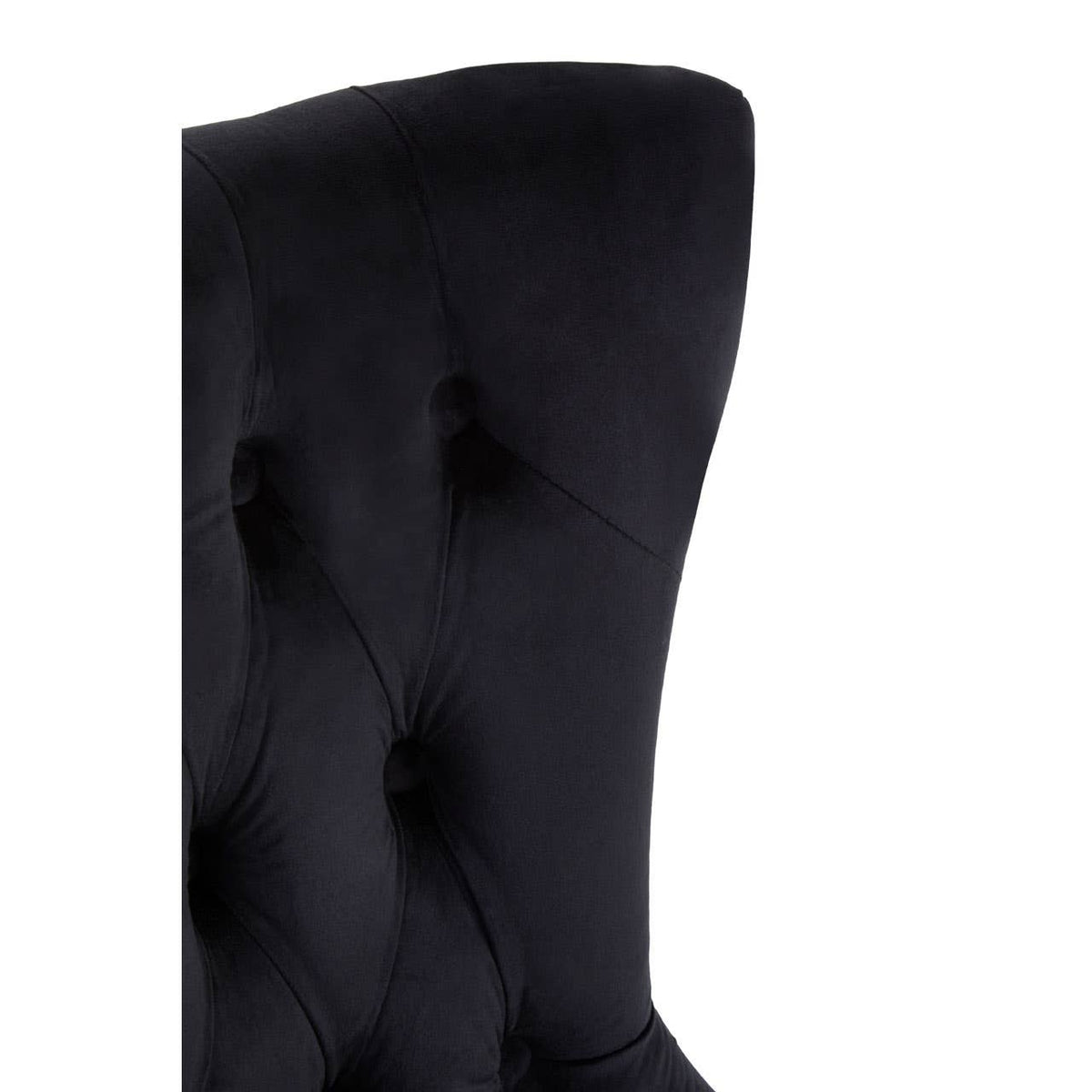 Kensington Townhouse Black Buttoned Dining Chair.