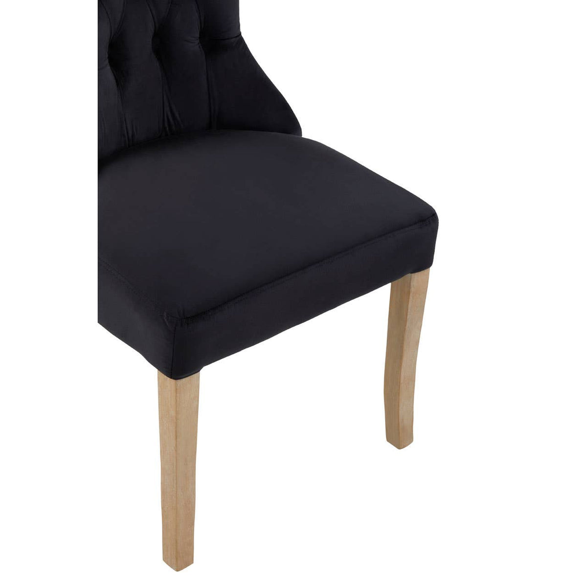 Kensington Townhouse Black Buttoned Dining Chair.