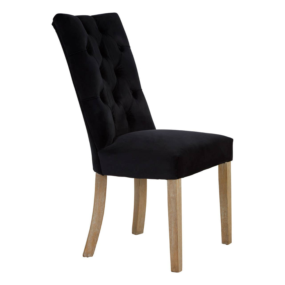 Kensington Townhouse Black Buttoned Dining Chair.