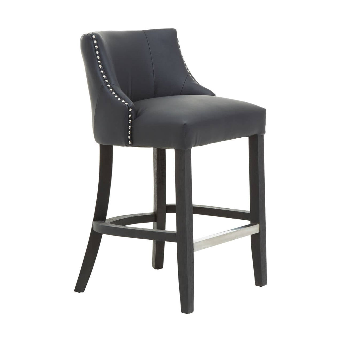 Kensington Townhouse Black Hevea Bar Chair.
