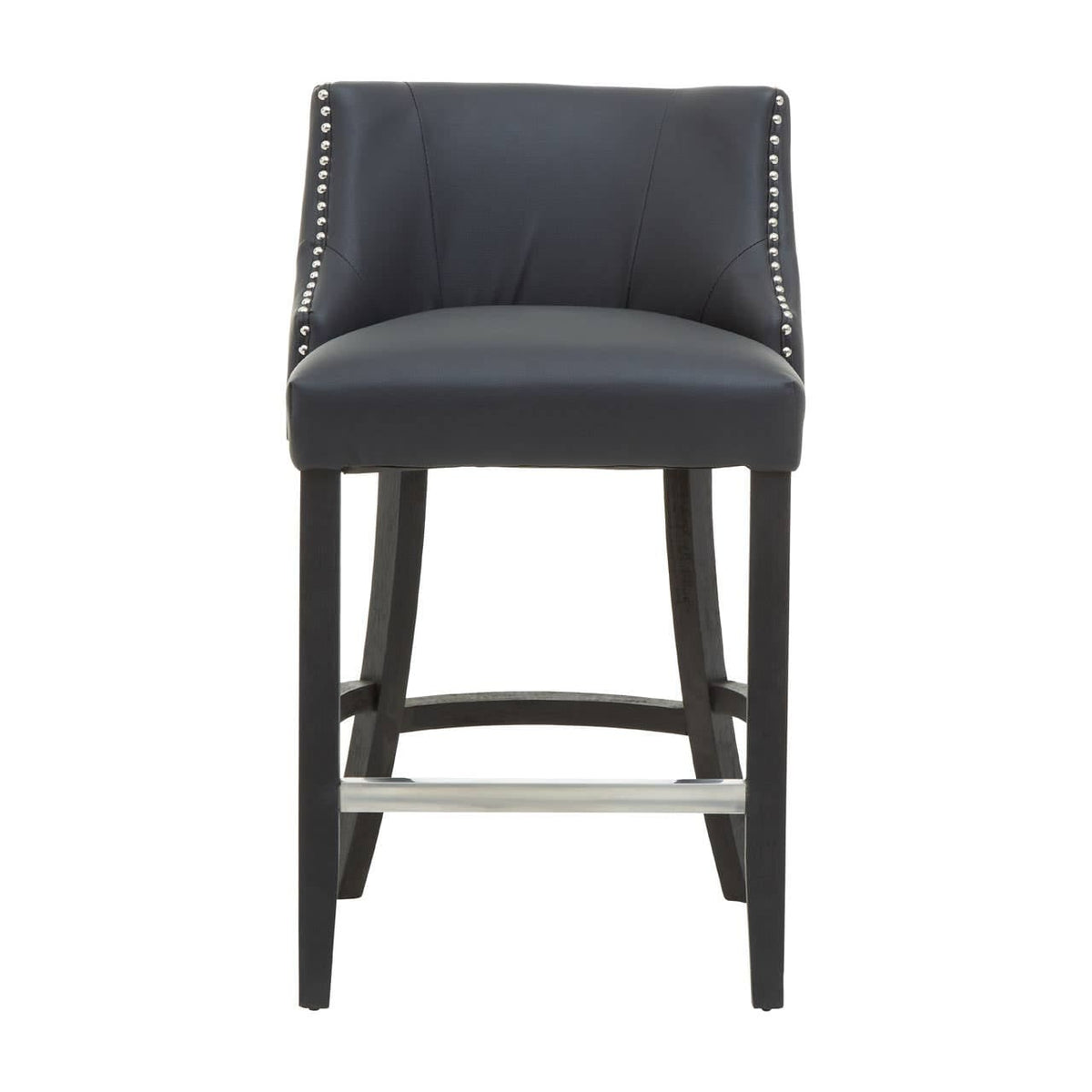 Kensington Townhouse Black Hevea Bar Chair.