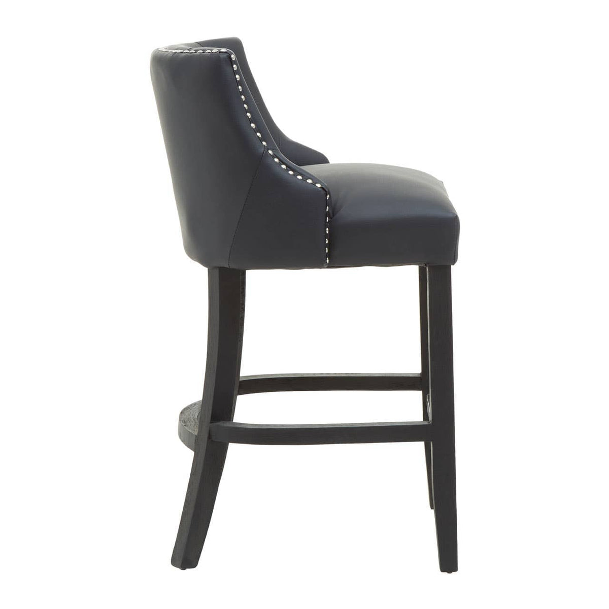 Kensington Townhouse Black Hevea Bar Chair.