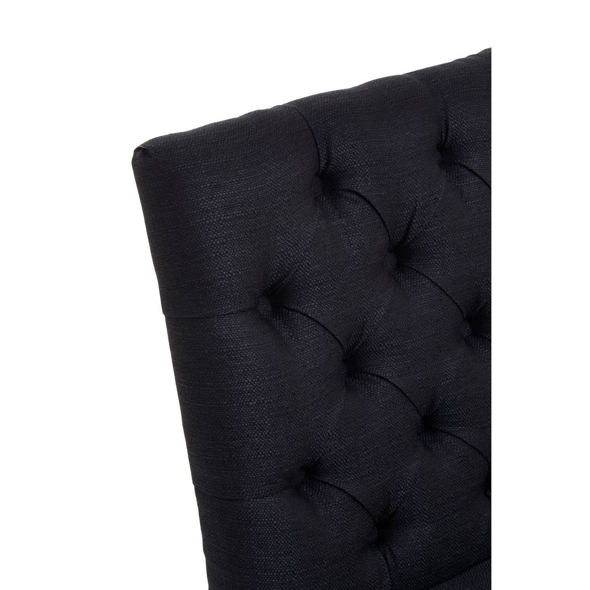 Kensington Townhouse Black Linen Dining Chair.