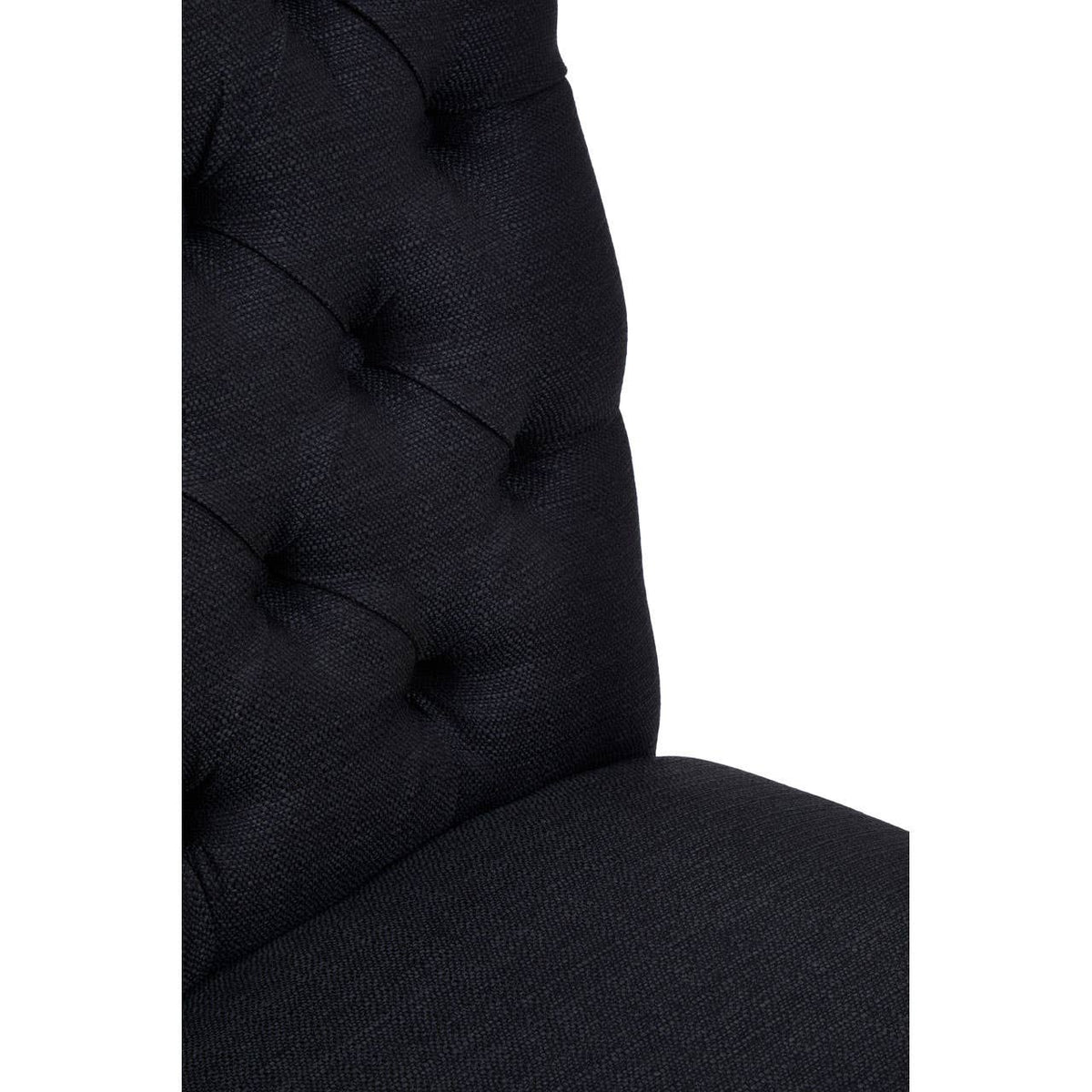 Kensington Townhouse Black Linen Dining Chair.
