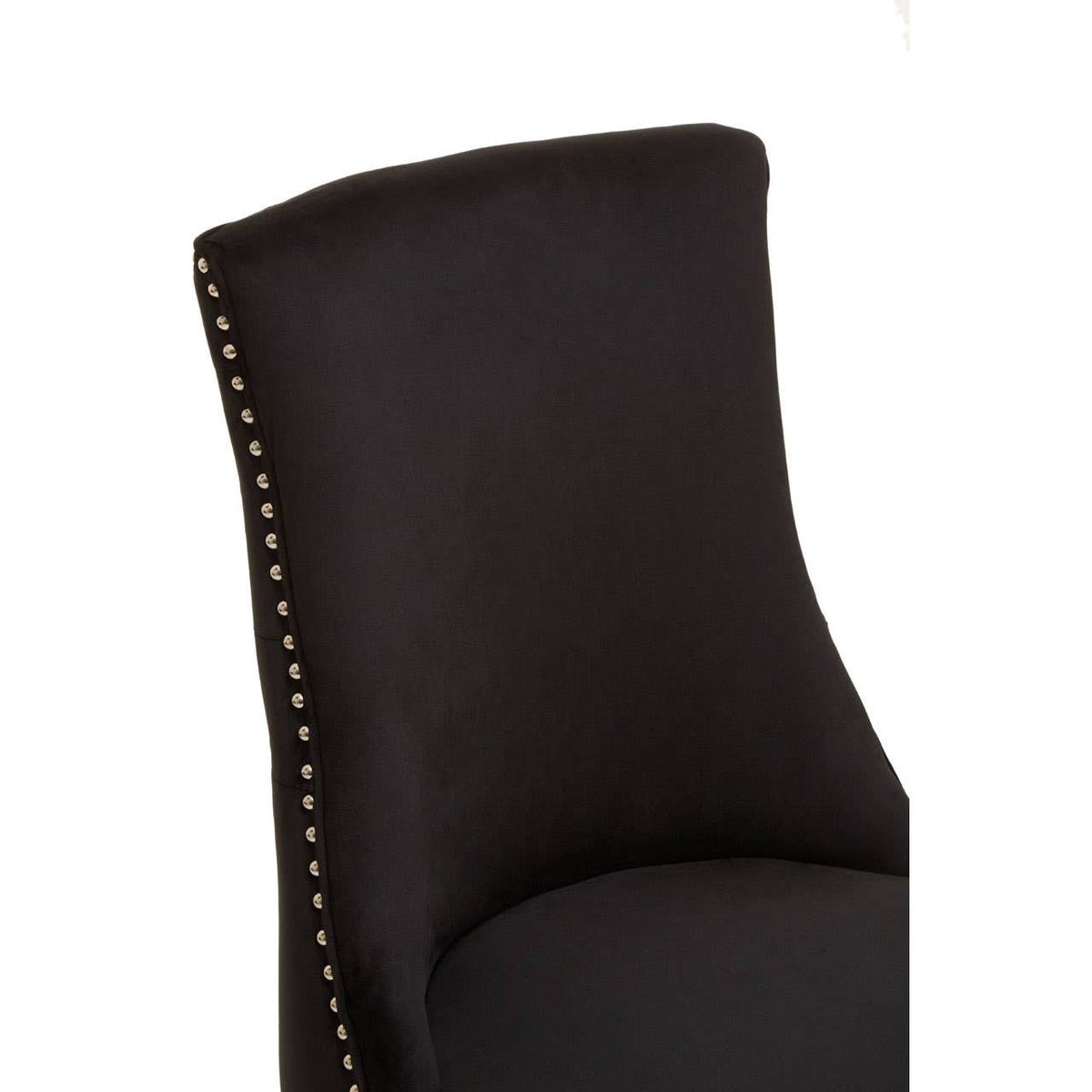 Kensington Townhouse Black Velvet Dining Chair.