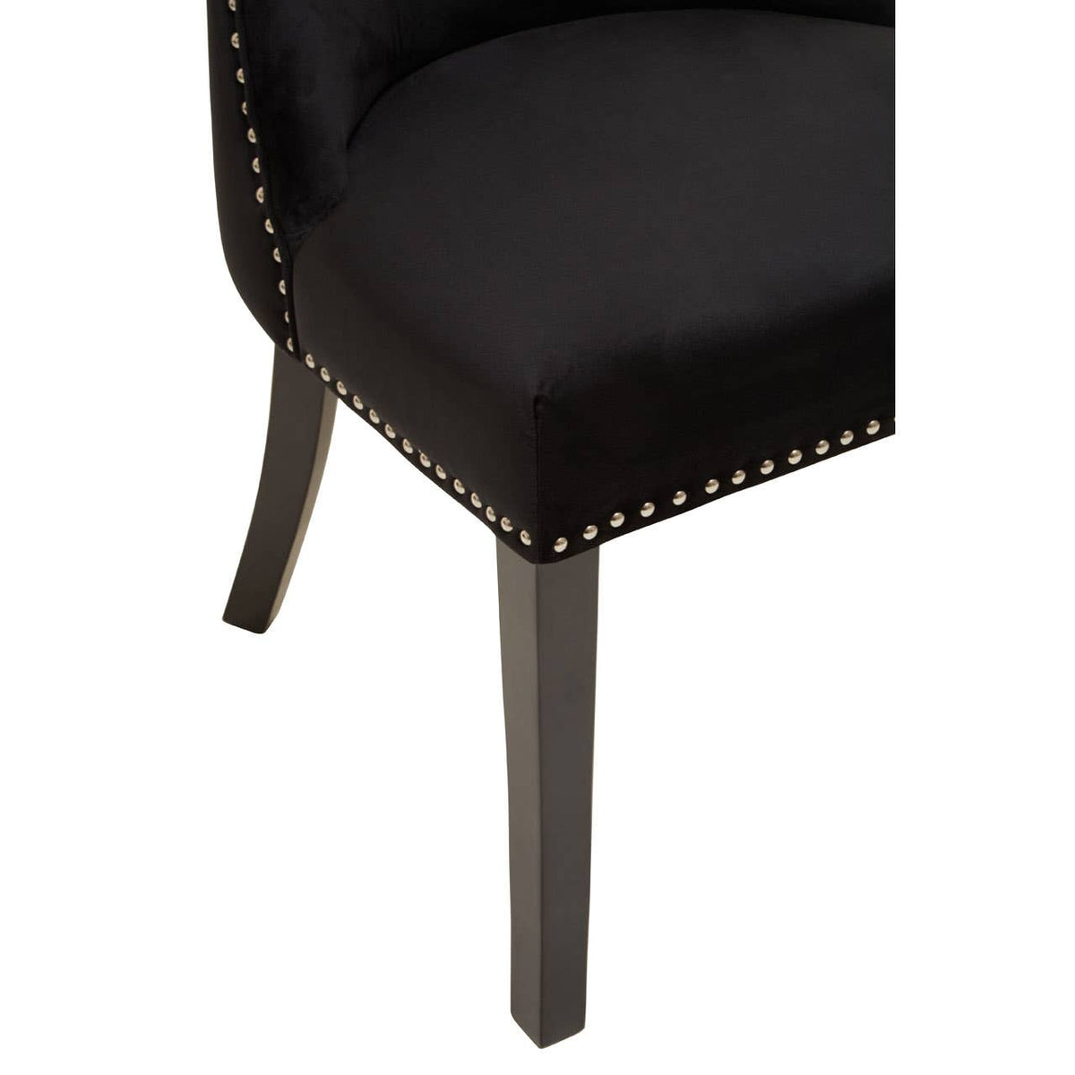 Kensington Townhouse Black Velvet Dining Chair.