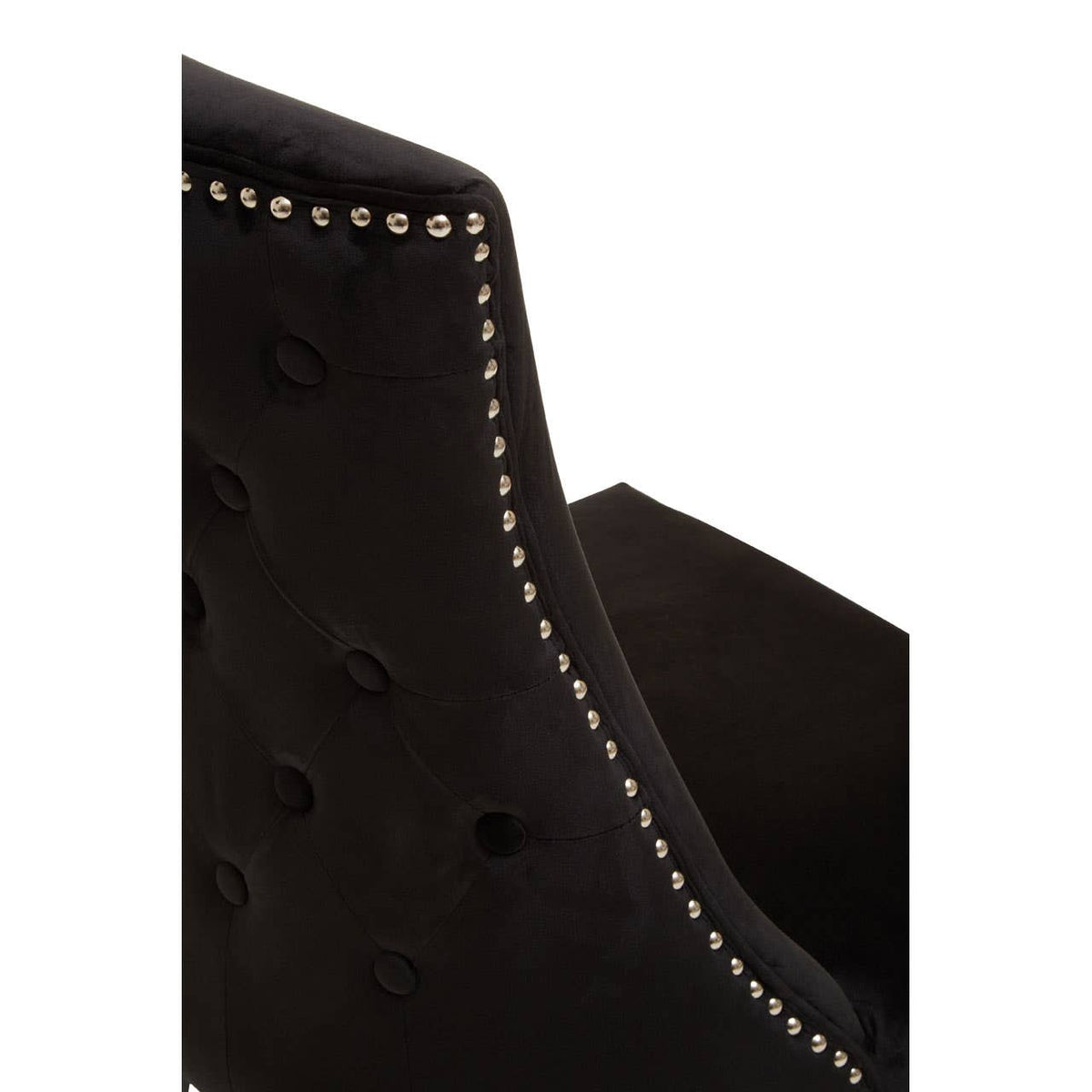 Kensington Townhouse Black Velvet Dining Chair.