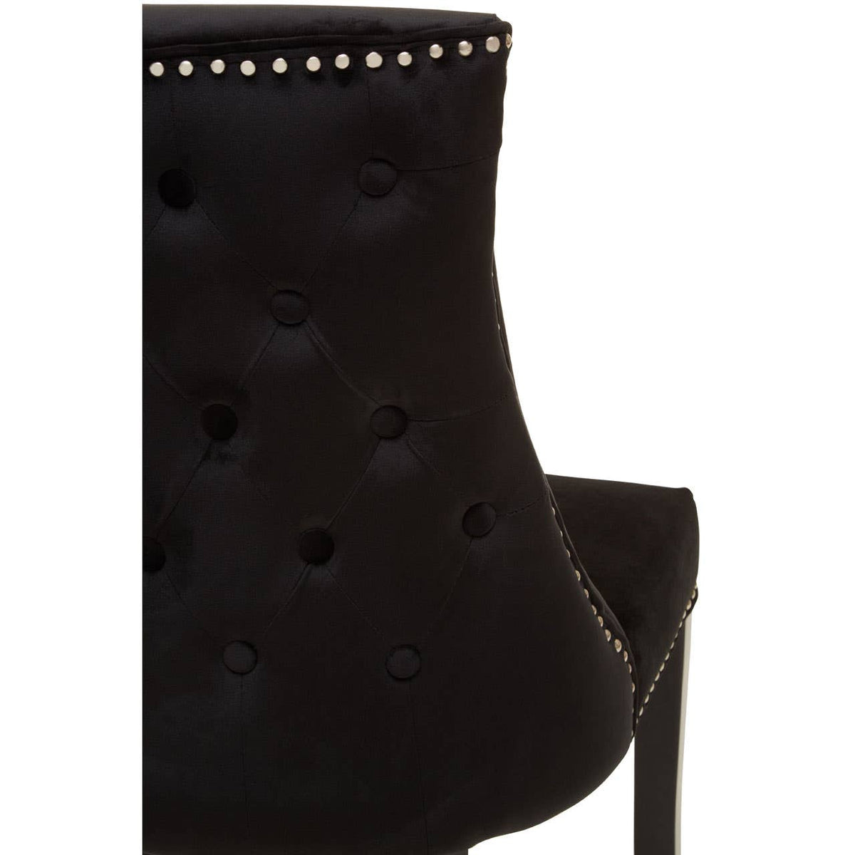 Kensington Townhouse Black Velvet Dining Chair.